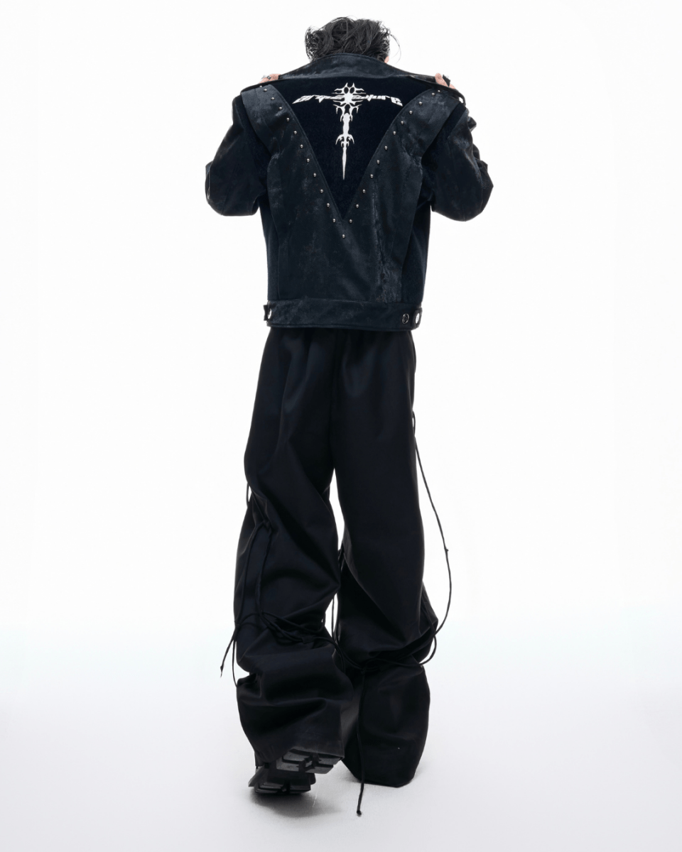 [ArguE CulturE] Noir Crest Cyber ​​Jacket na2255