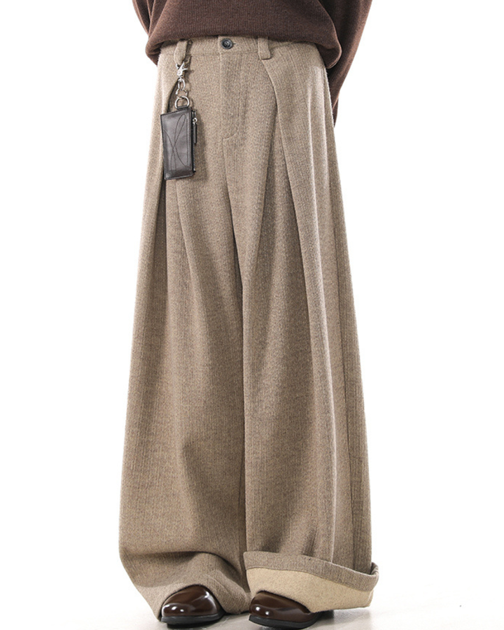 [BLANKIN] Muted Volume Wide Slacks na2284