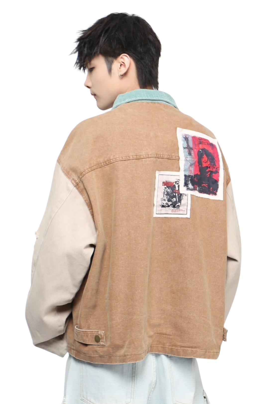 Distressed Patchwork Jacket na2444