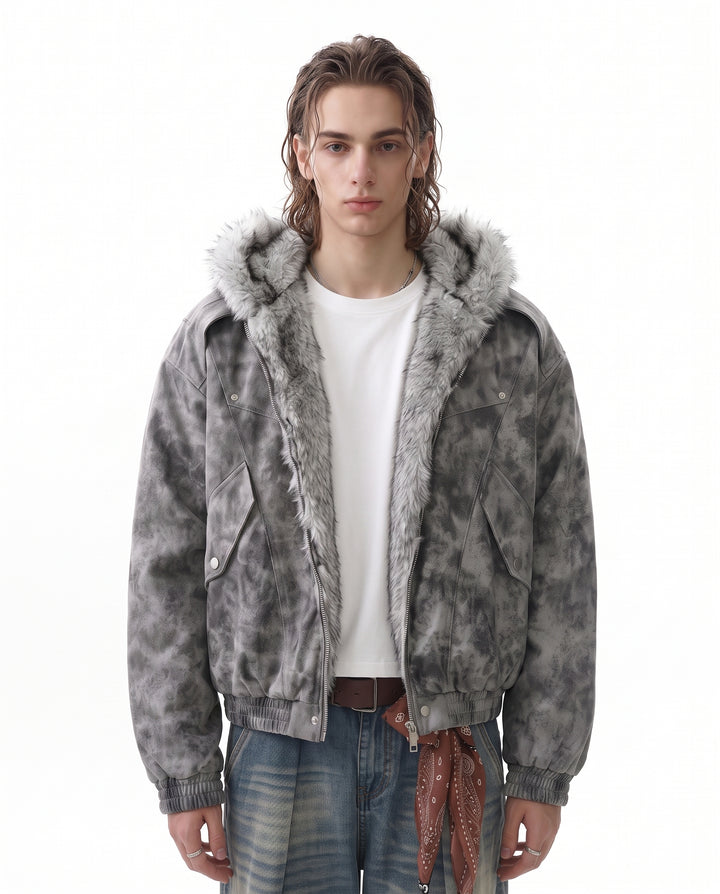 Fur Hooded Jacket na3067