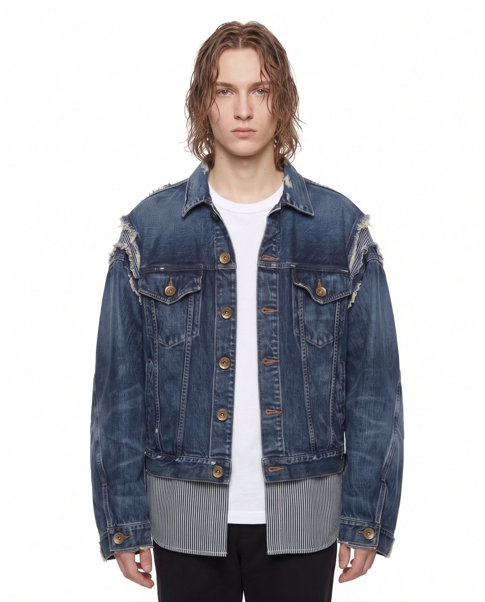 Layered Denim Jacket na3048
