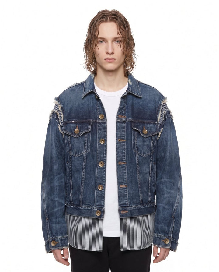 Layered Denim Jacket na3048