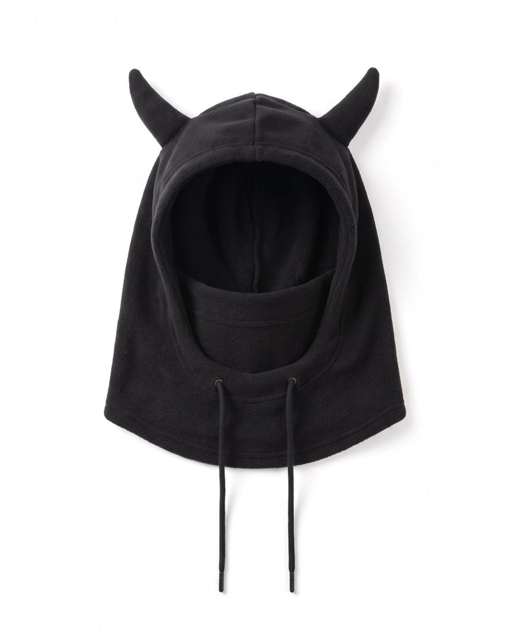 Fleece bivakmuts met hoorns na3144