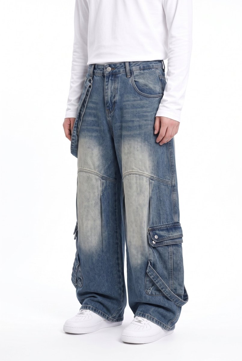 Bleached Cargo Jeans na2853