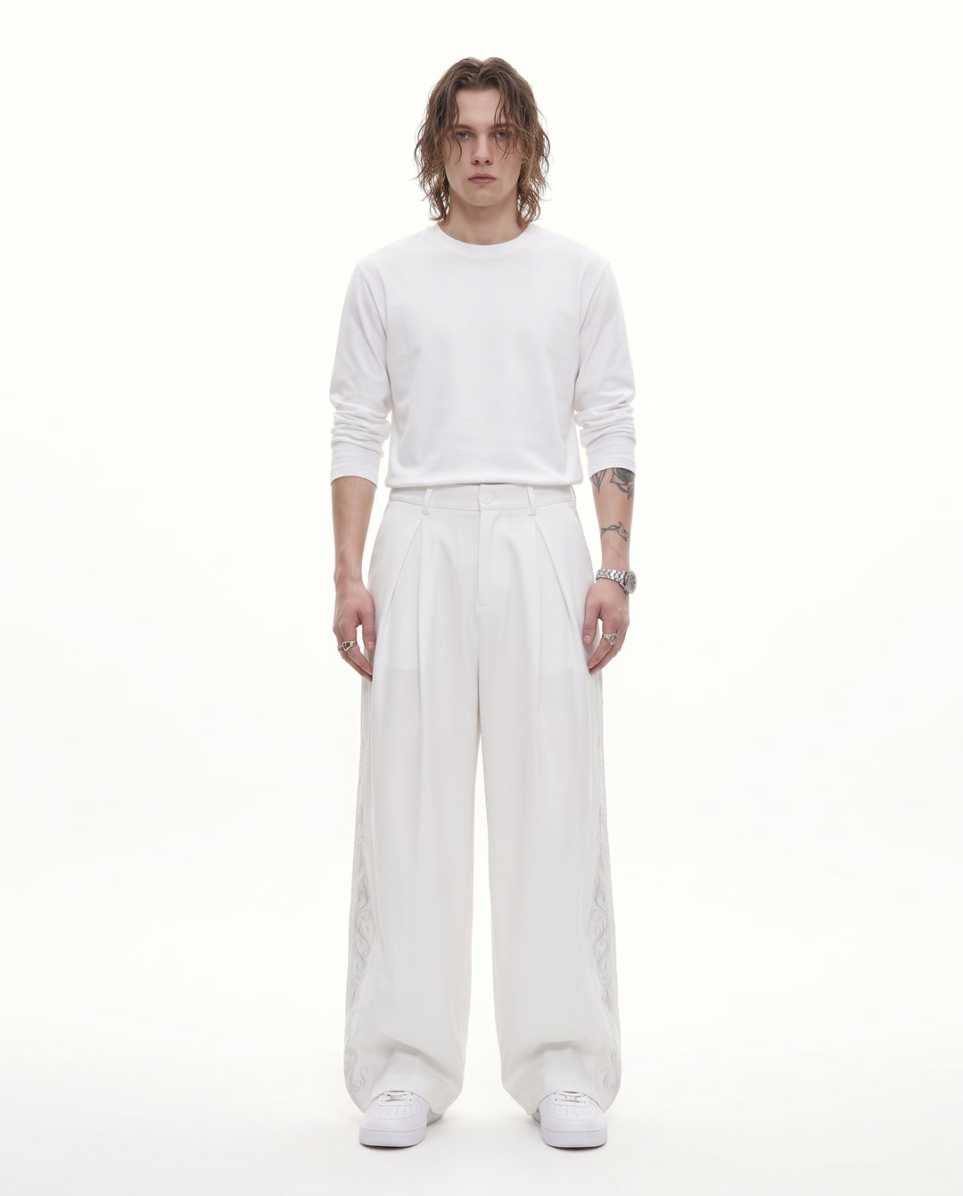 Embroidered Wide Pants na3205