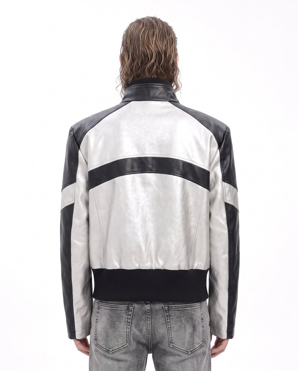 Metallic Moto Jacket na3038