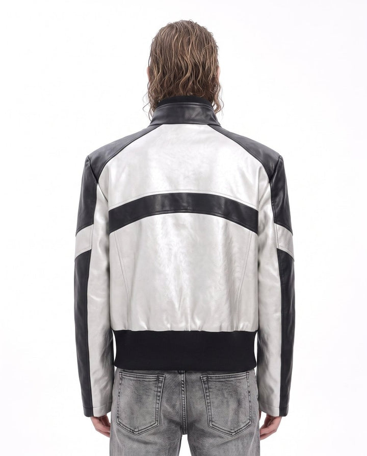Metallic Moto Jacket na3038
