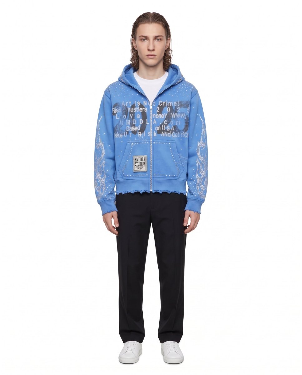Studded Zip Hoodie na3228
