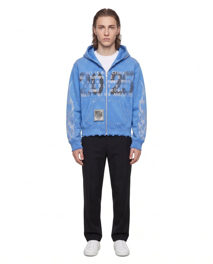 Studded Zip Hoodie na3228