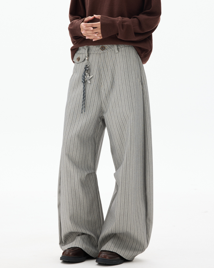 STRIPE DRAPE WIDE SLACKS na2319 