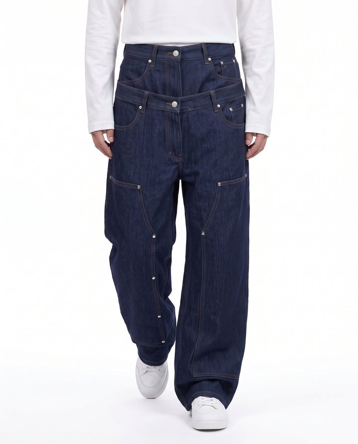 Studded Wide Jeans na3054
