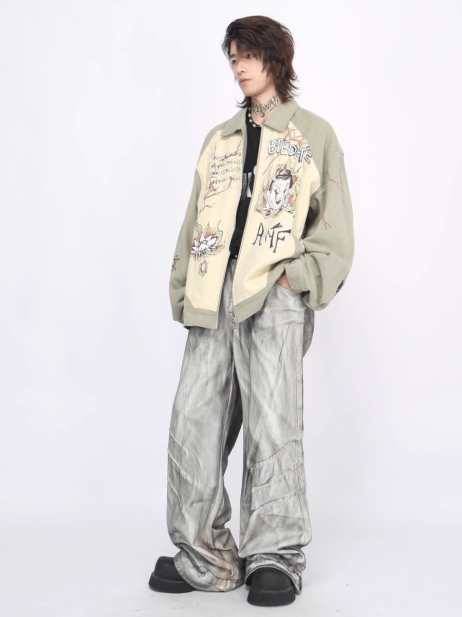 【Mz】hip-hop zipper jacket na1473