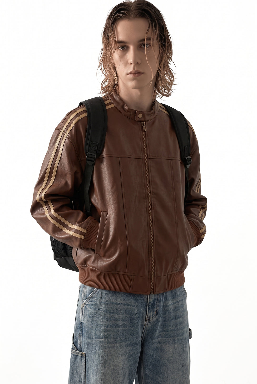 Faux Leather Jacket na2764
