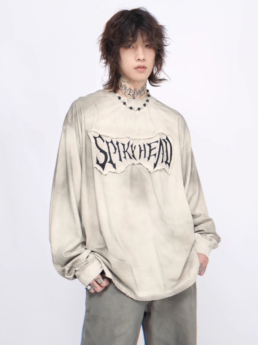 【Mz】 washed long-sleeved T-shirt na1381