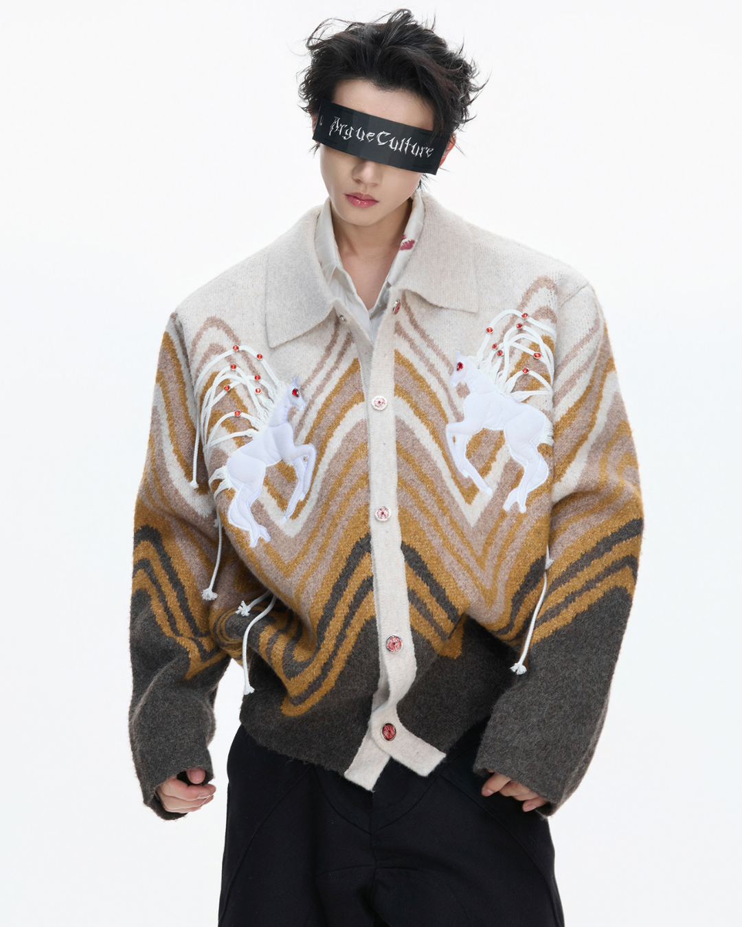 【ArguE CulturE】MYTHIC UNICORN KNIT JACKET na2288