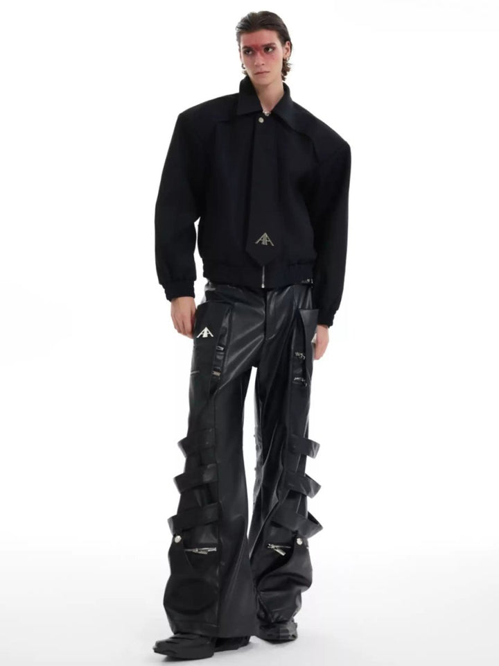 [CulturE] Leather Loose Pants na1684