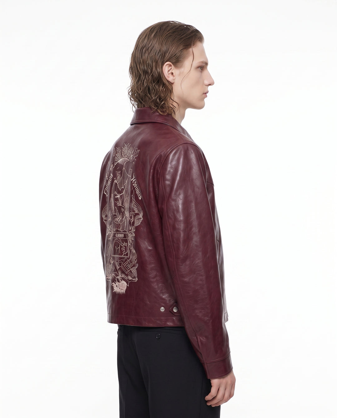 Graphic Leather Jacket na2948