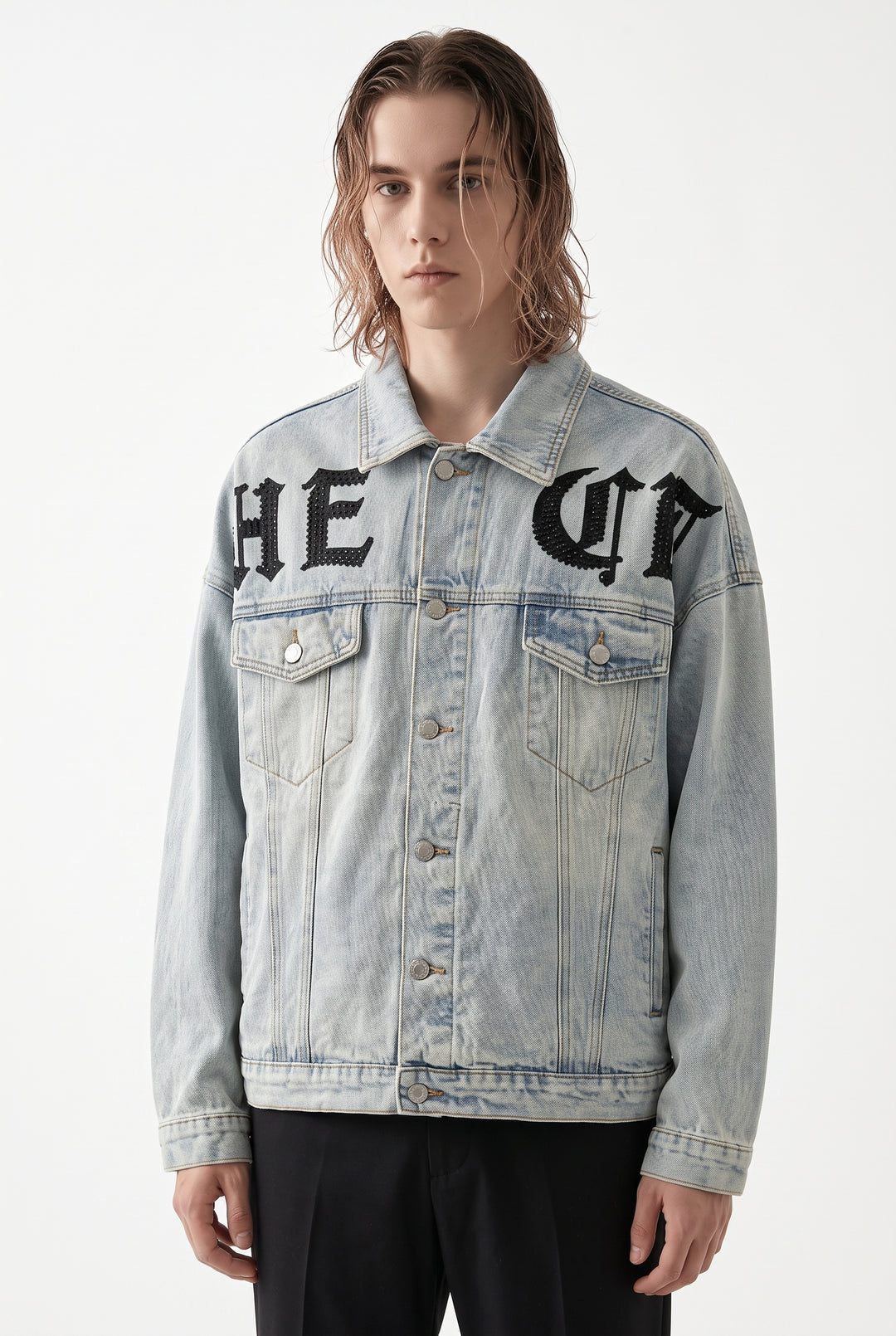 Graphic Denim Jacket na2765