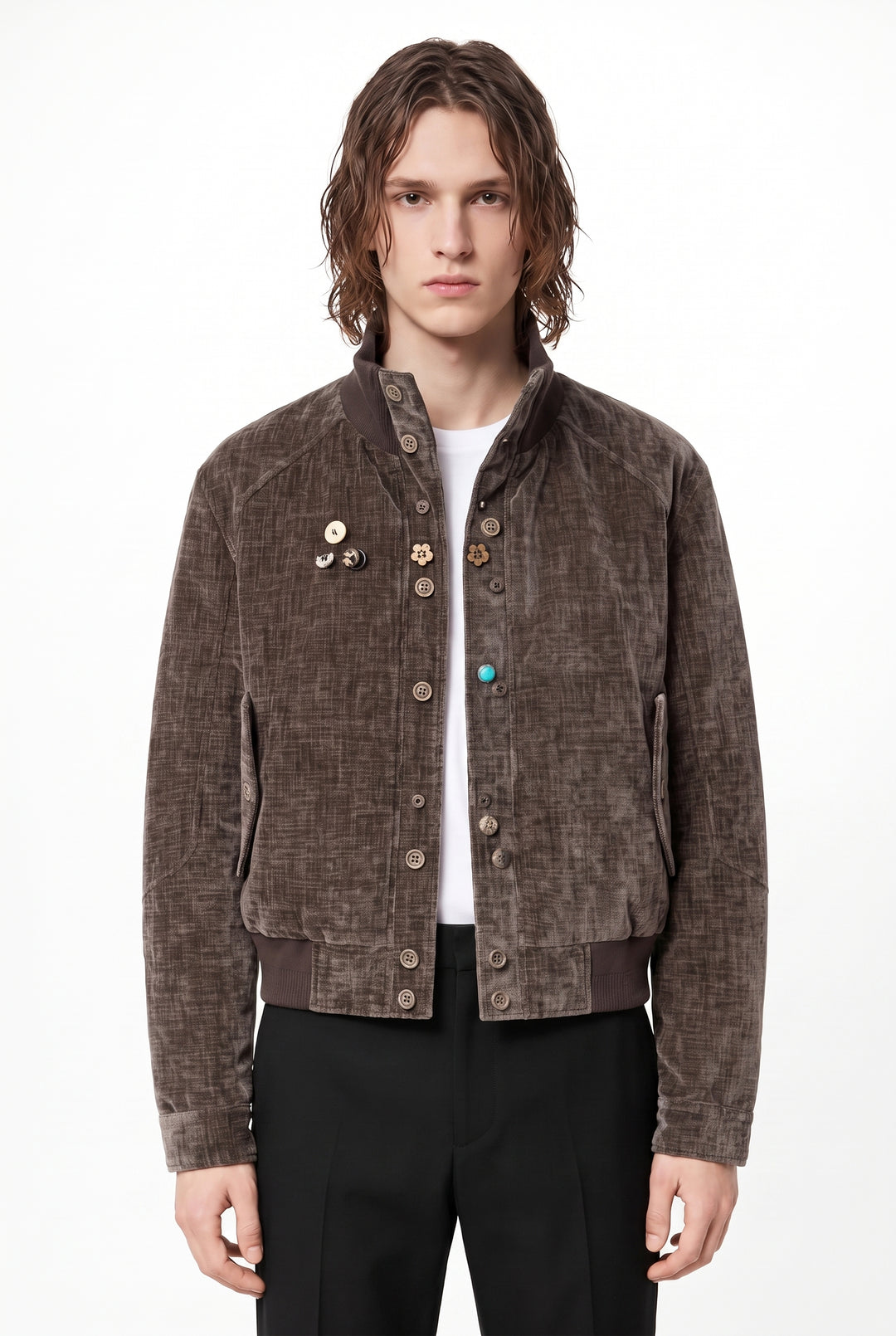 Velour Bomber Jacket na2875