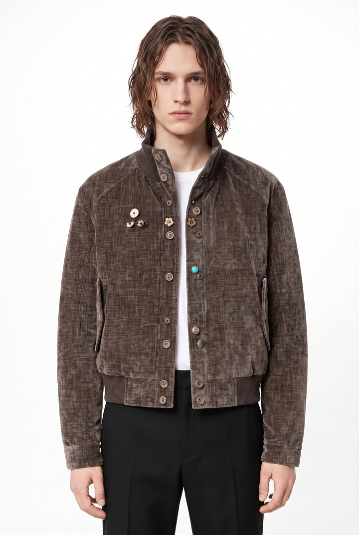 Velour Bomber Jacket na2875