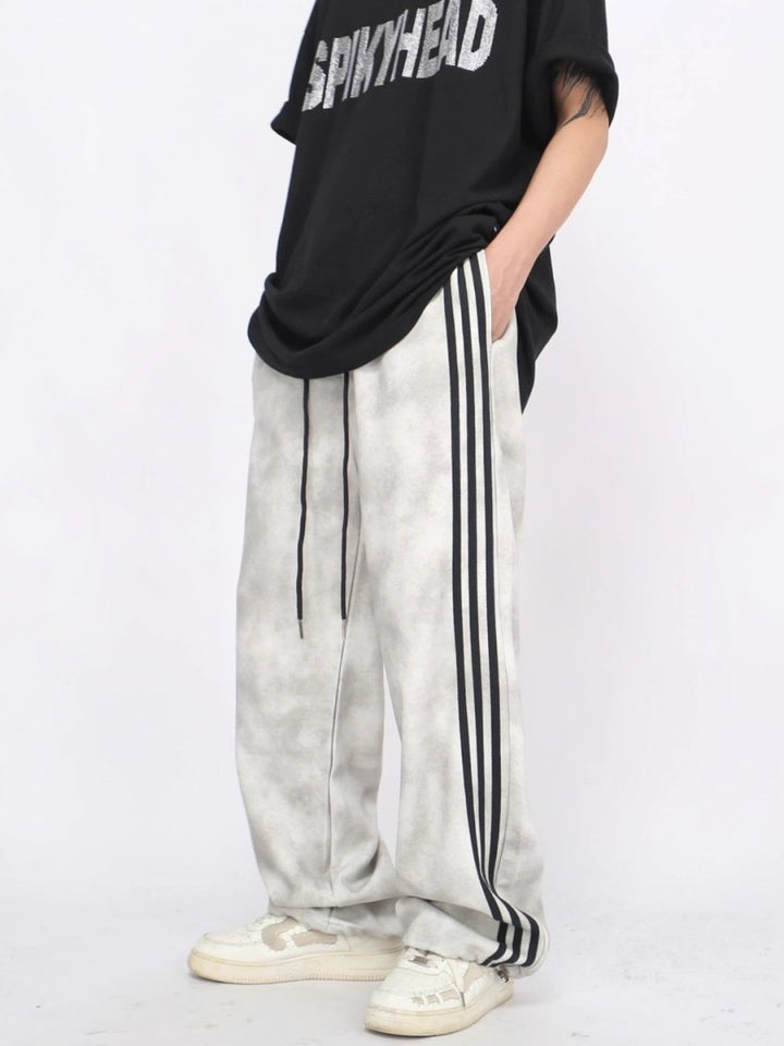 【Mz】side striped loose pants na1472