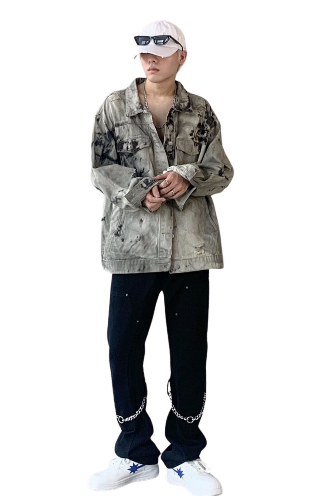 Grunge Bleach Pattern Jacket na2440