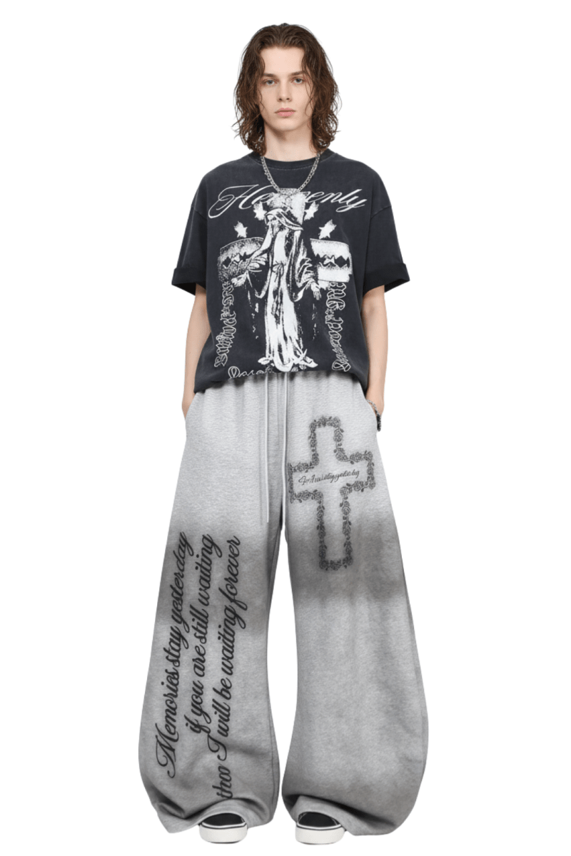 Cross Graphic Extreme Wide Pants NA2436