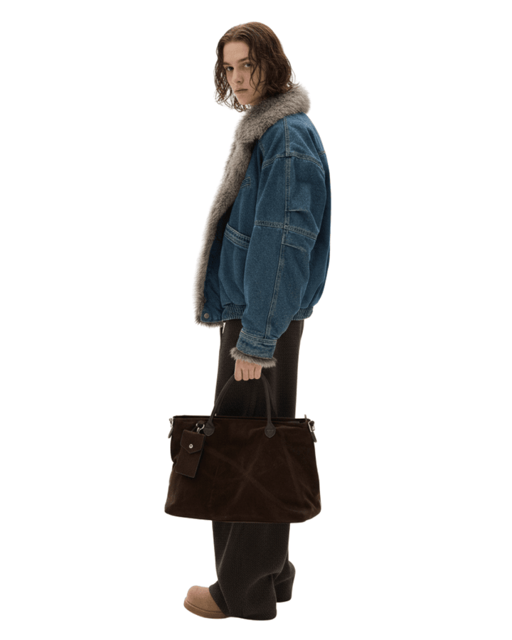 Fur Edge Denim Jacket na2313