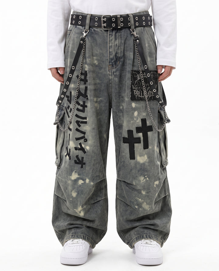 Jeans larghi gotici na3141