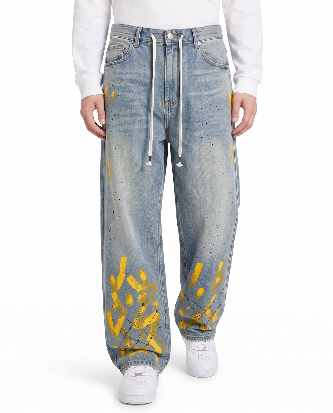 Painted Wide Jeans na3196