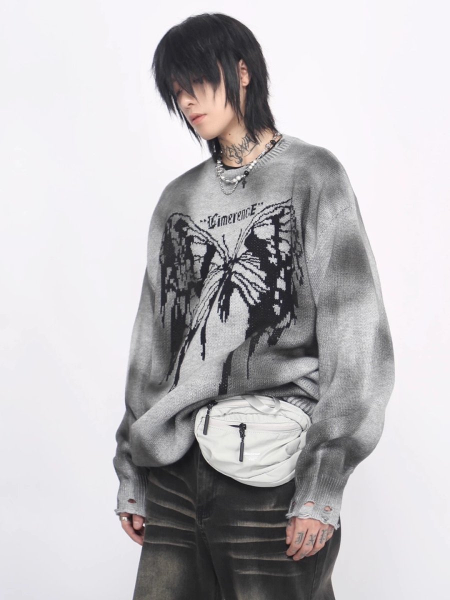 【Mz】broken holes sweater na1474