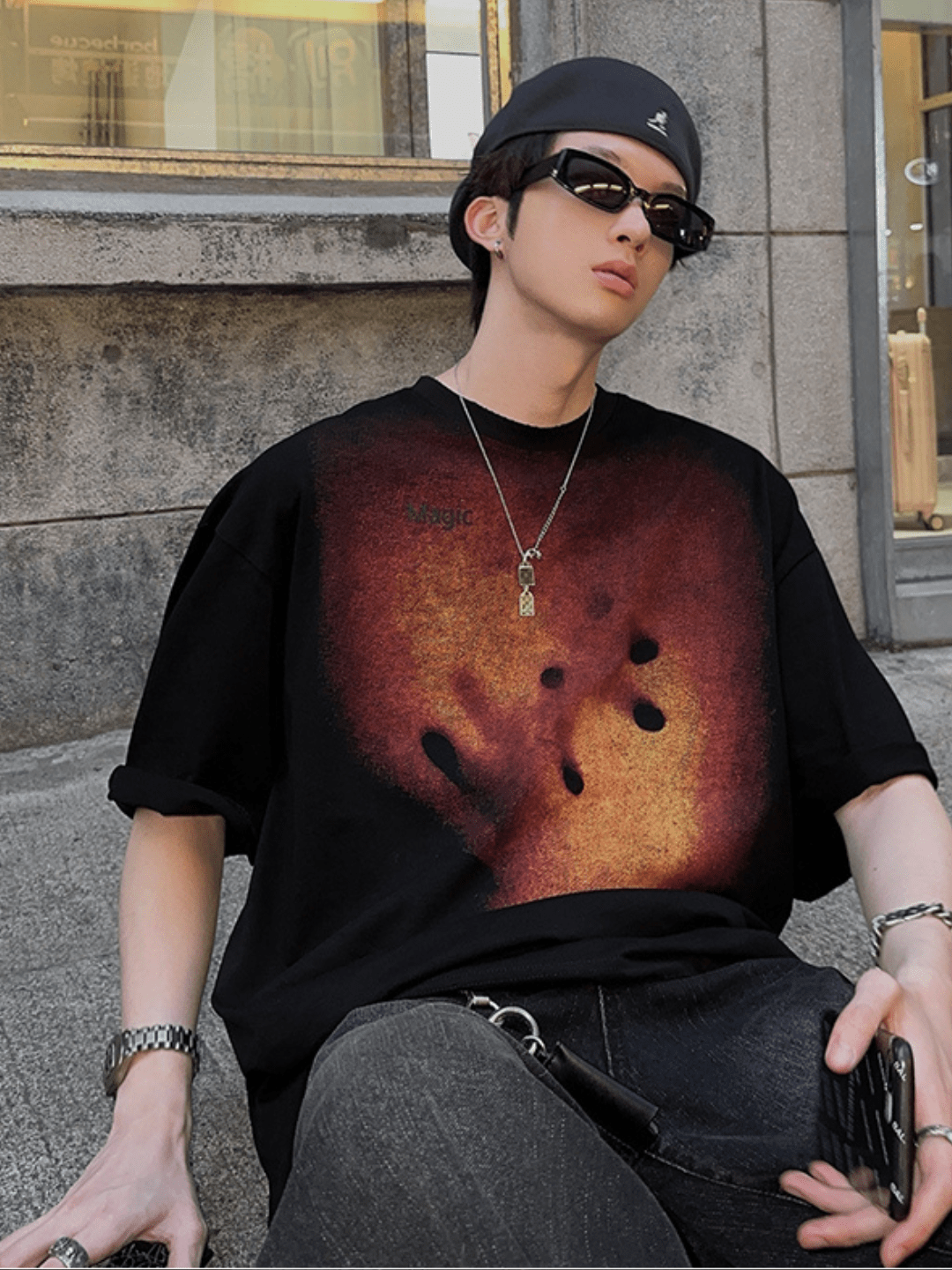 [JH HOMME] Cotton Round Neck T-shirt na1319