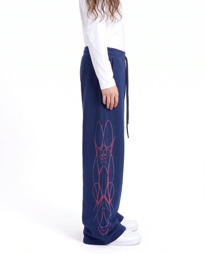 Joggingbroek met grafische print na3147