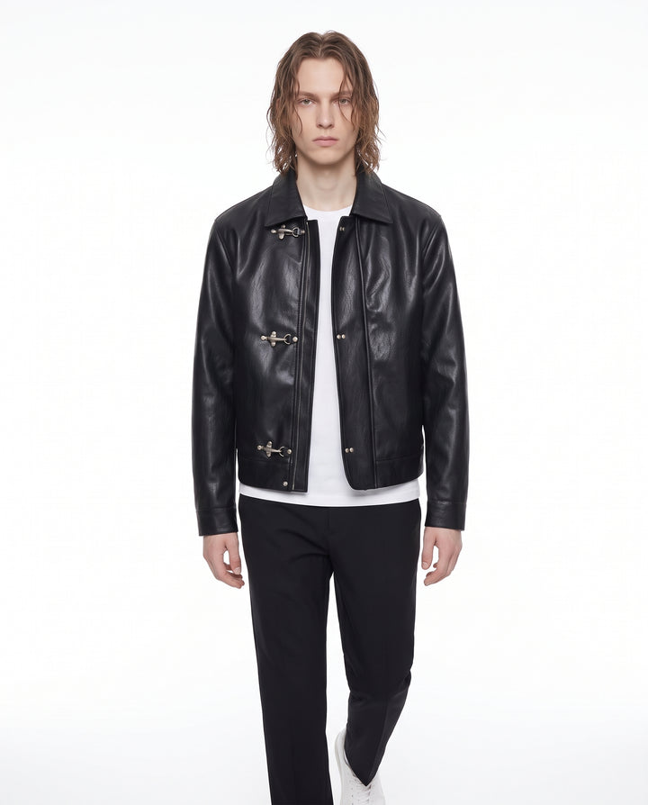 Buckle Leather Jacket na3194