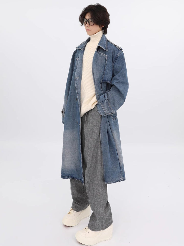 [FUTUREBOY] long demim coat na1707