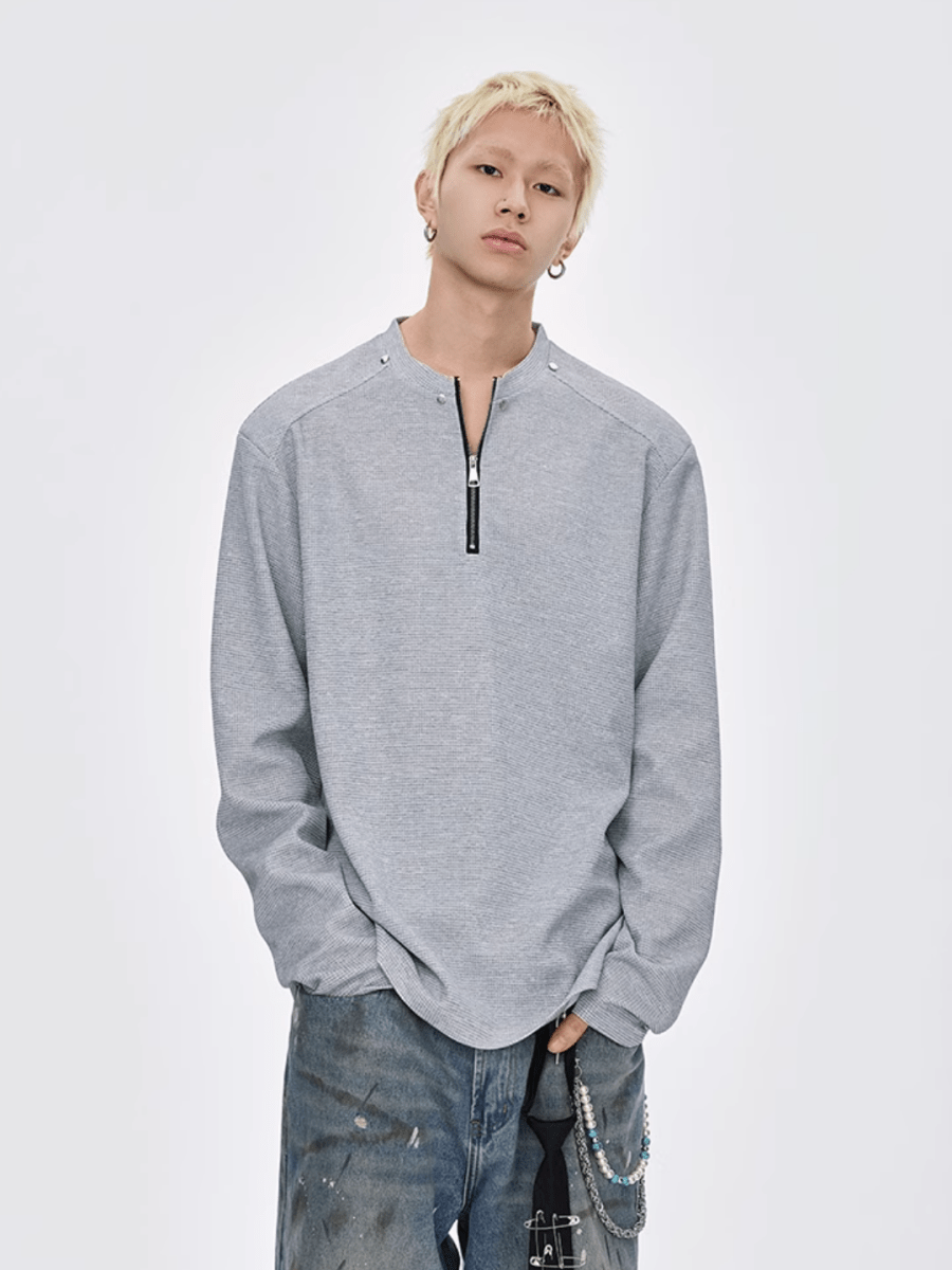 long-sleeved half-zip T-shirt na1947