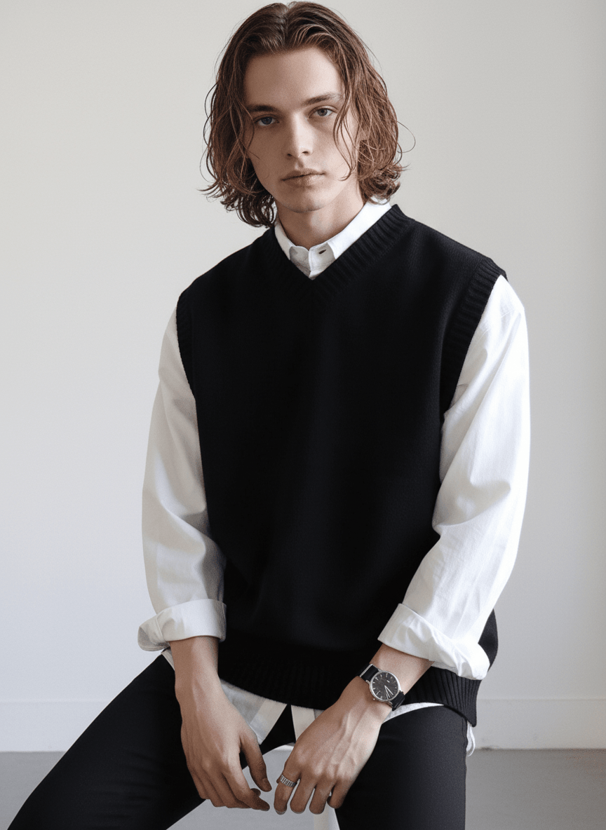 [MRCYC] 컬러 V 넥 베스트 na40