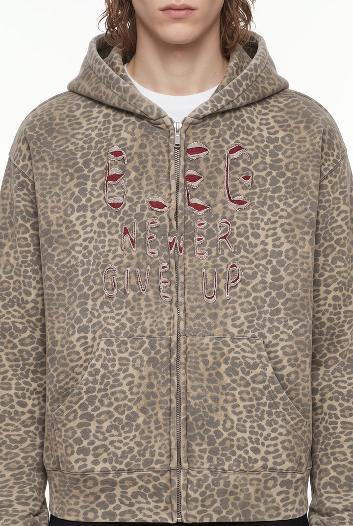 Leopard Zip Hoodie na2821