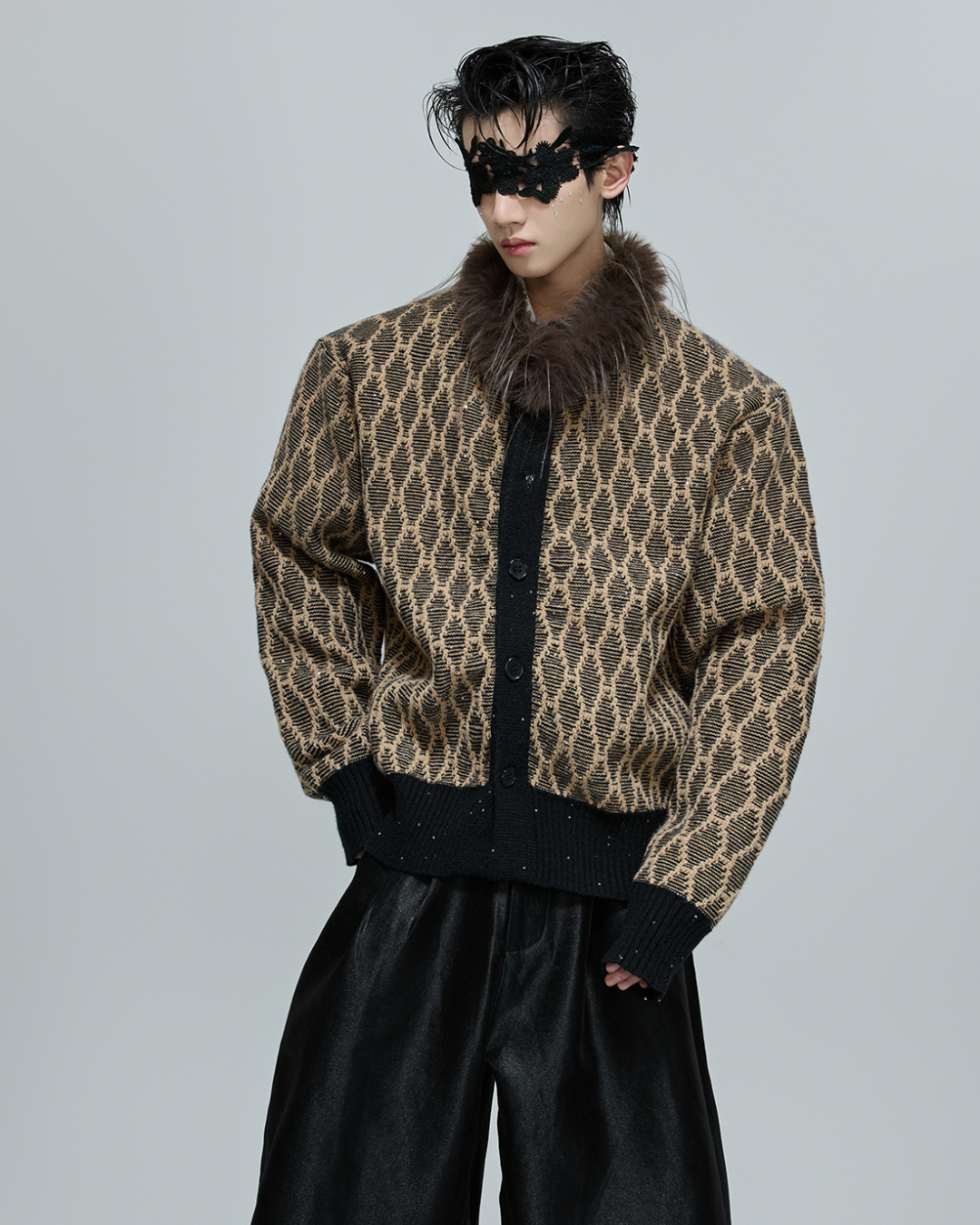 [ArguE CulturE] Royal Pattern Fur Knit na2270