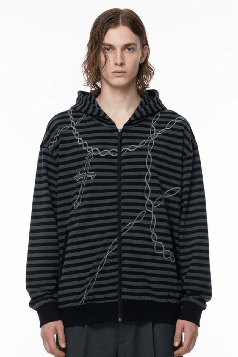 Grunge Hole Border Knit  na2475