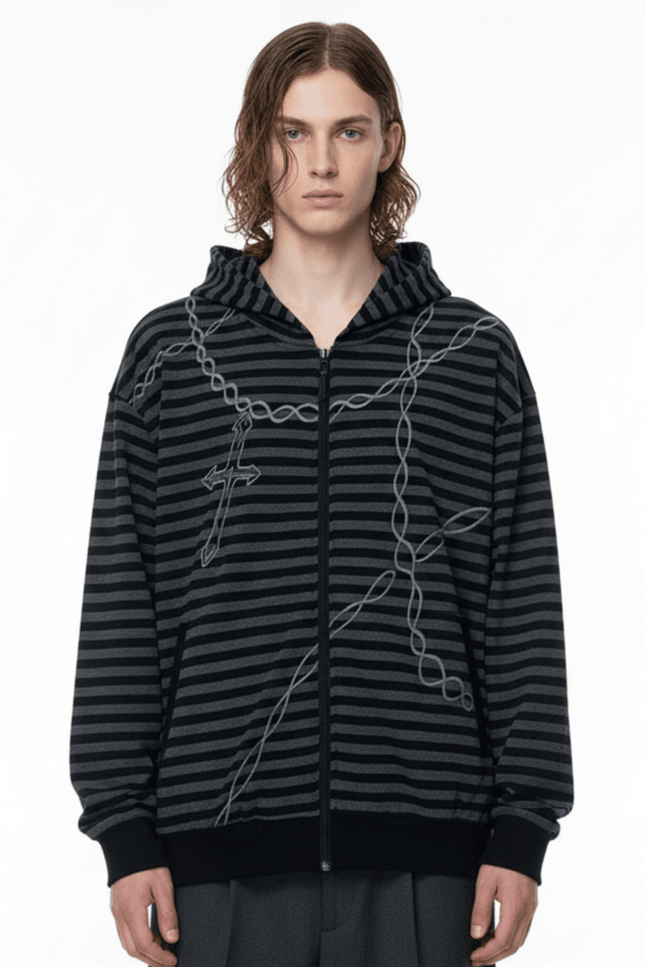 Grunge Hole Border Knit  na2475