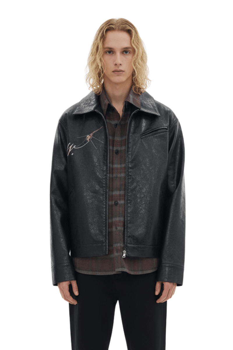 Shadow Portrait Leather Jacket na2394 – Nanostudio
