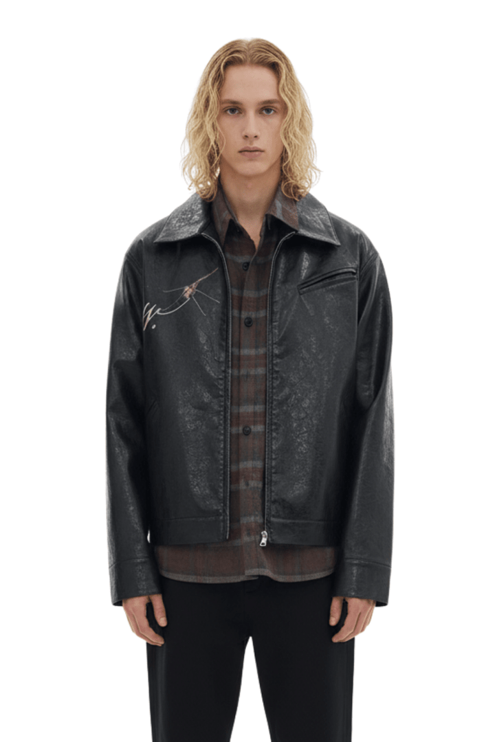 Shadow Portrait Leather Jacket  na2394