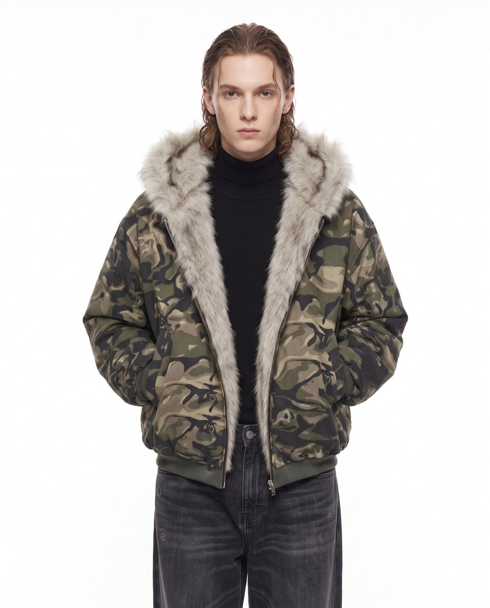 Camo Fur Jacket na3069