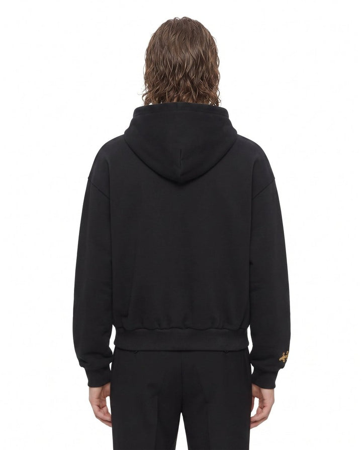 Embroidered Military Zip Hoodie na3084
