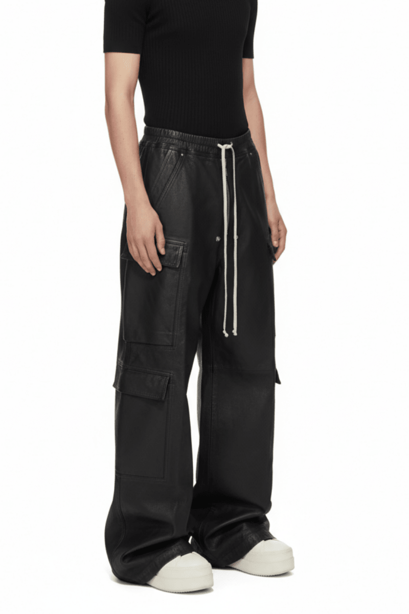 Leather Touch Cargo Trousers  na2373