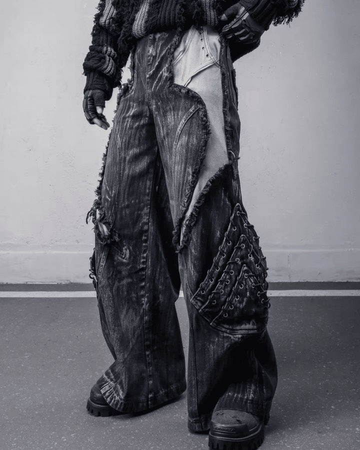 VOID LACE CARGO PANTS na2311