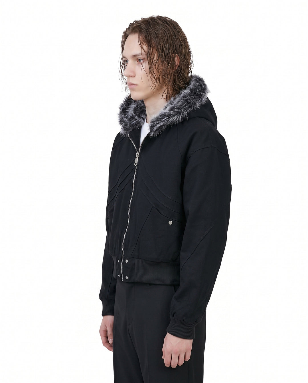 Fur Hooded Jacket na3083