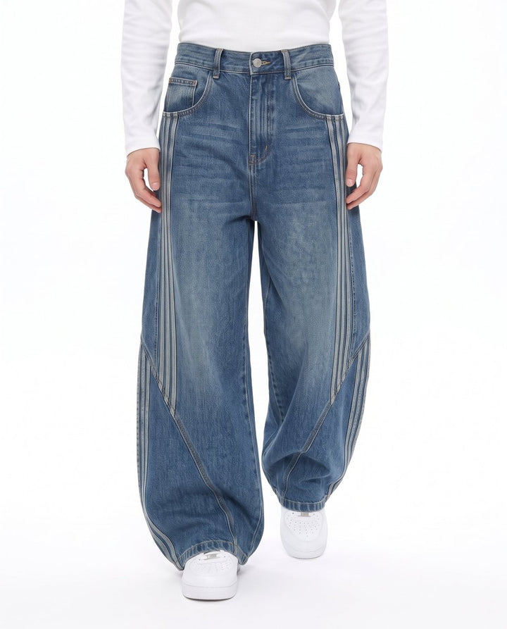 Striped Baggy Jeans na3227