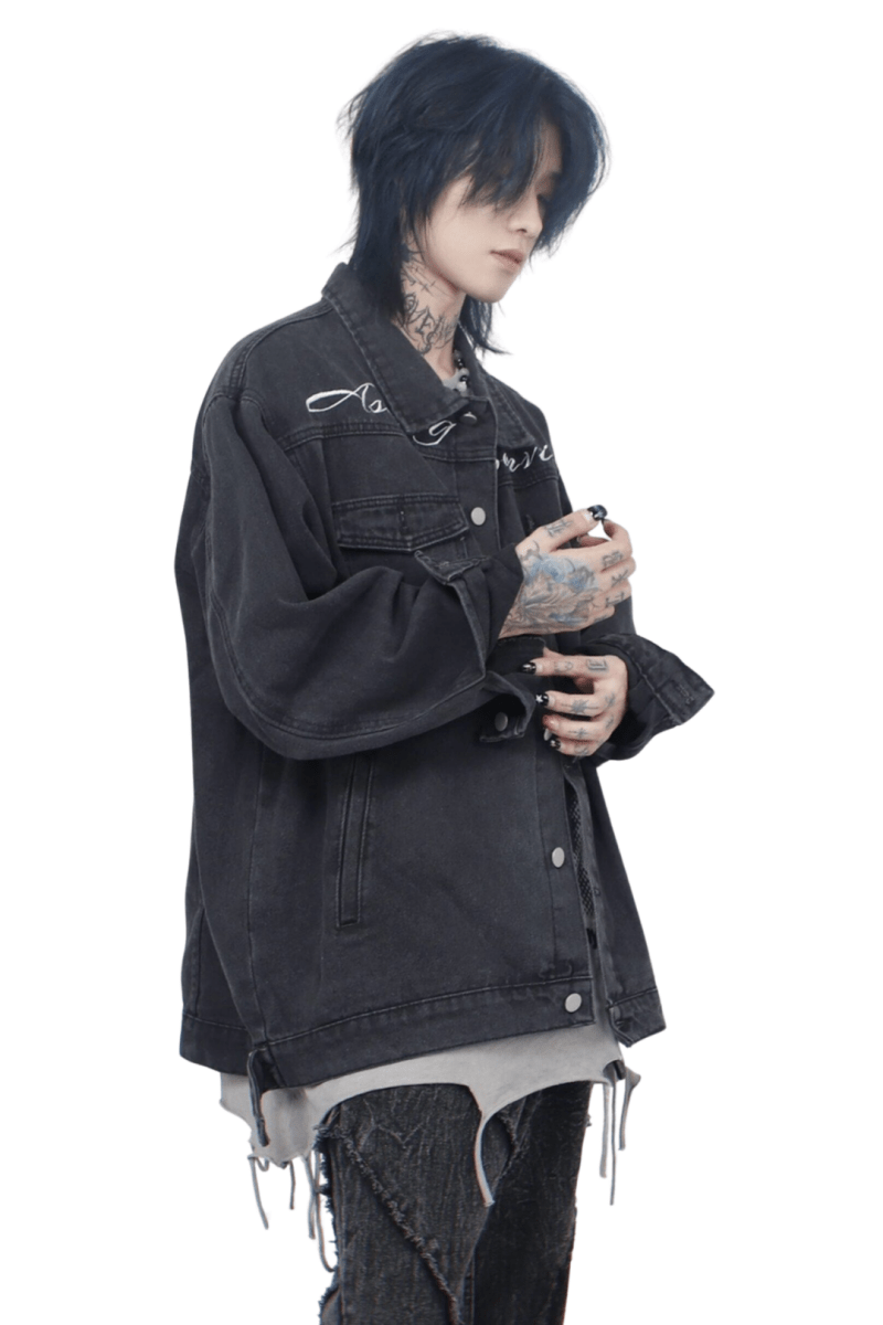 Embroidery Detail Denim Jacket na2437